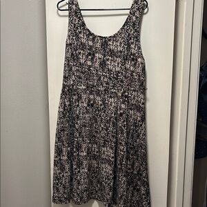 Lane Bryant Black and White Sleeveless Sundress